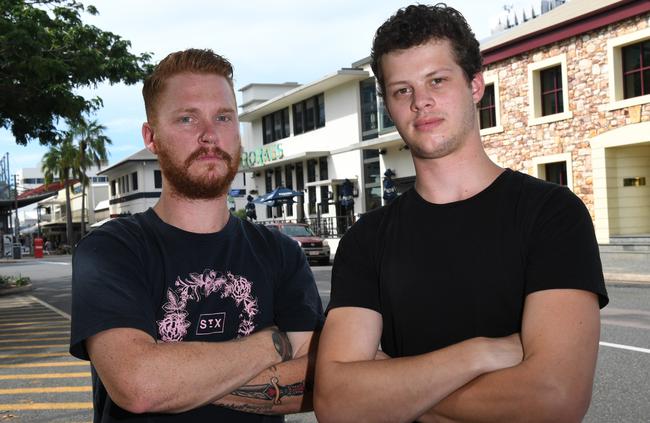 Former Rorkes duty managers Thomas Brock and Beau Amy say they both quit their jobs at the Darwin venue. Picture: Katrina Bridgeford