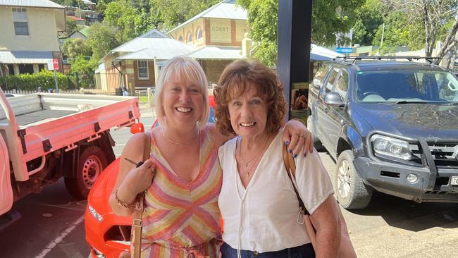 Kaylene Binding (left) and Glenna Watkins agree with the campaign for a 24-hour police station in Murwillumbah. Picture: David Bonaddio