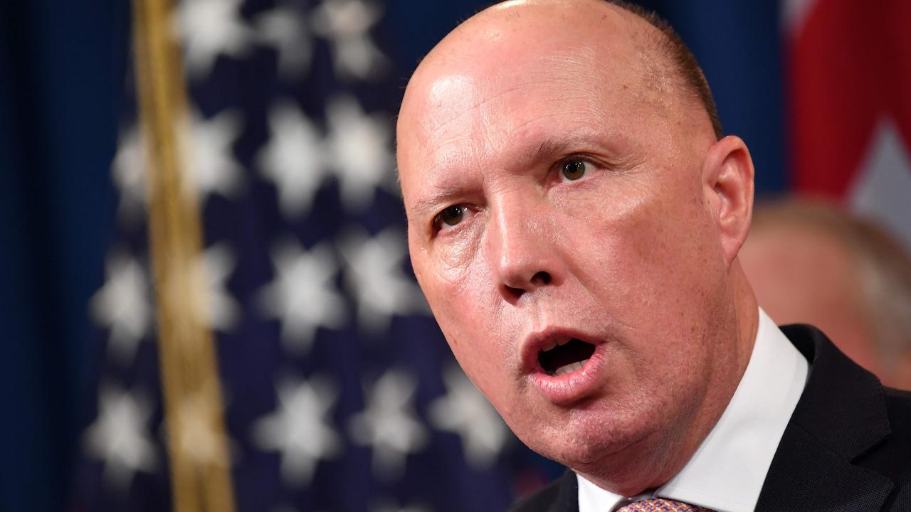 Peter Dutton says banks doing the wrong thing should be shamed. Picture: Mandel Ngan/AFP