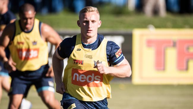 Tanah Boyd during a Gold Coast Titans training session last month. Picture: Gold Coast Titans