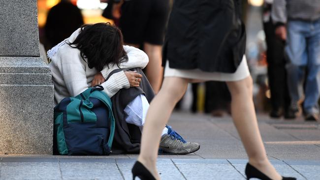 More Tasmanians face homelessness amid skyrocketing house prices and rents and another surge in the public housing waiting list. Picture: AAP