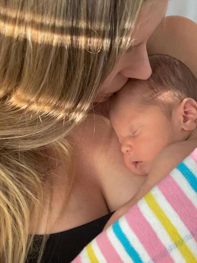 Jennifer Hawkins announced the birth of her baby son Hendrix Hawkins-Wall in 2021.