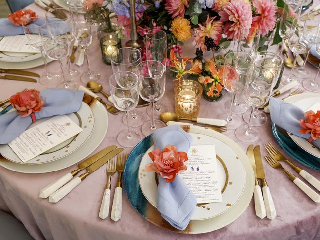 The exquisite White House place settings are a work of art. Picture: Getty Images