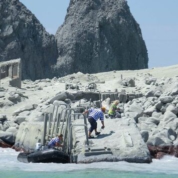 White Island Tour operators rescue people from the site. Picture: Michael Schade