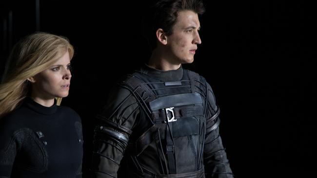 Fun free ... Kate Mara and Miles Teller in the rebooted  Fantastic Four.