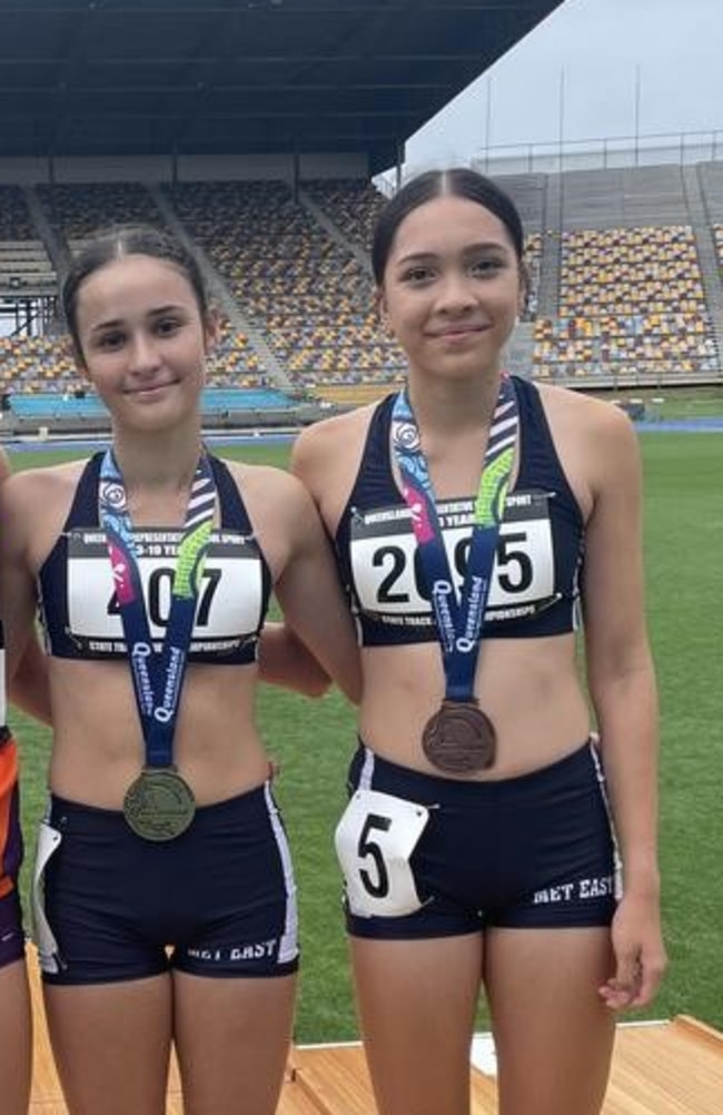 Ruby Hazell, left, had a win for MBC in her 800m.