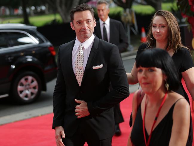 Hugh Jackman arrives at The Greatest Showman Australian Premiere at The Star in Pyrmont tonight. Picture: Christian Gilles