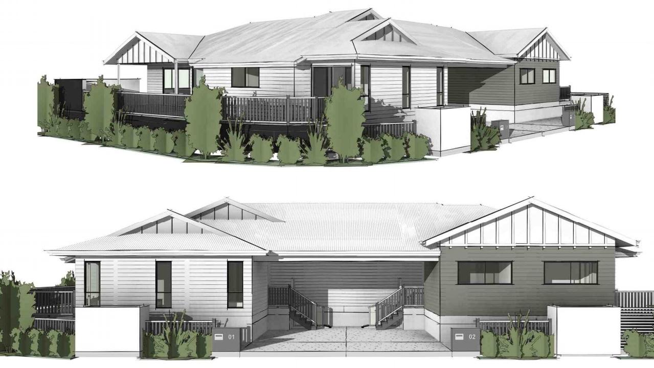 Approved design plans for six new dwellings at 299 and 301 Shakespeare St, Mackay. Picture: Jazz Designs.