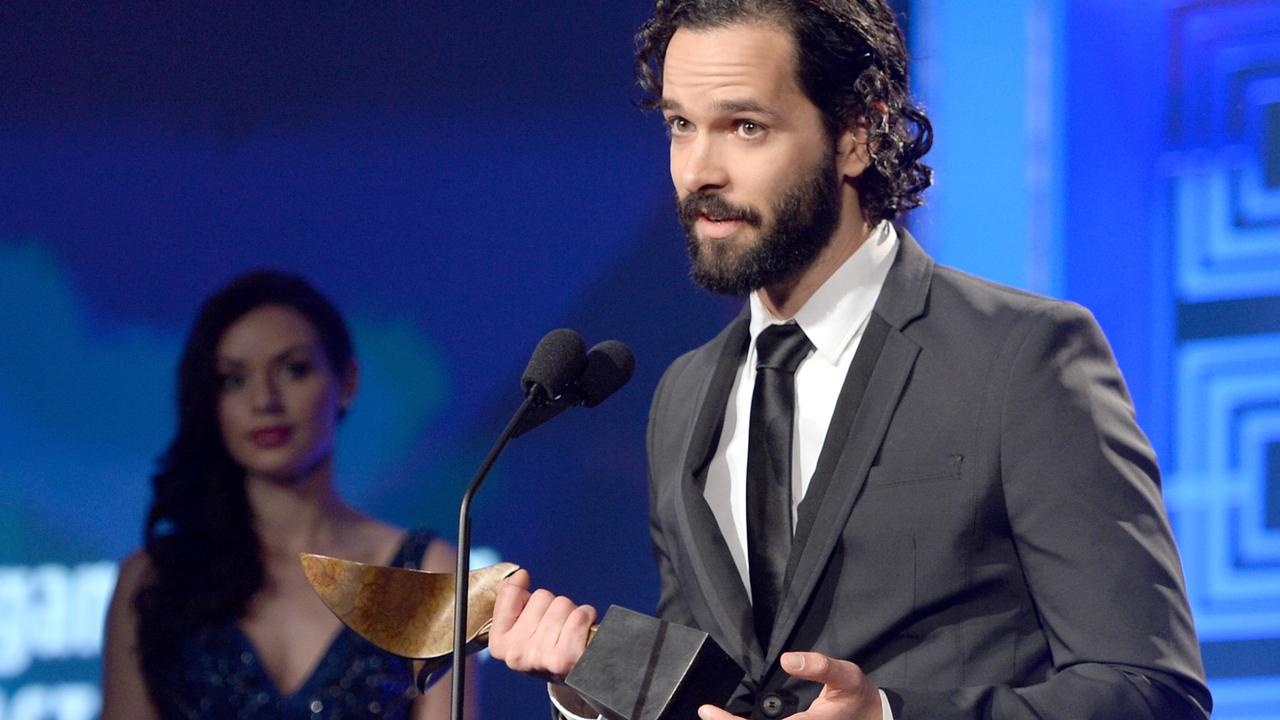 Neil Druckmann accepting an award for Outstanding Achievement in Video Game Writing at the Writers Guild Awards in 2014. Picture: Getty Images/Alberto