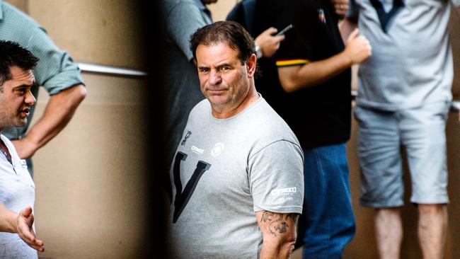 Victorian union leader John Setka outside the Stamford Grand in Glenelg on Wednesday, where he is attending a CFMEU conference. Picture: Morgan Sette