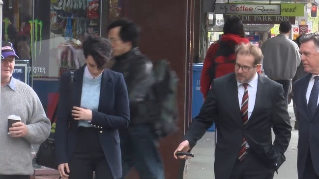 Sarah Budge arrives at Sydney Court