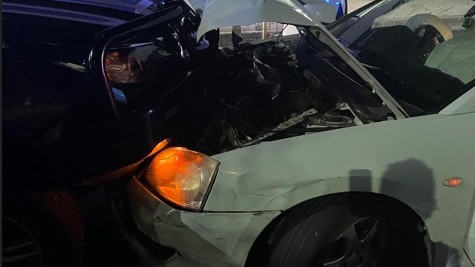 A police car was allegedly rammed. Photo: NSW Police