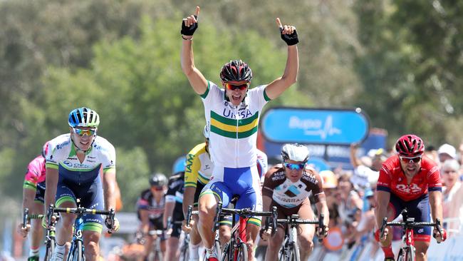 Steele Von Hoff wins Stage 4 of the 2015  Tour Down Under. Picture: Sarah Reed