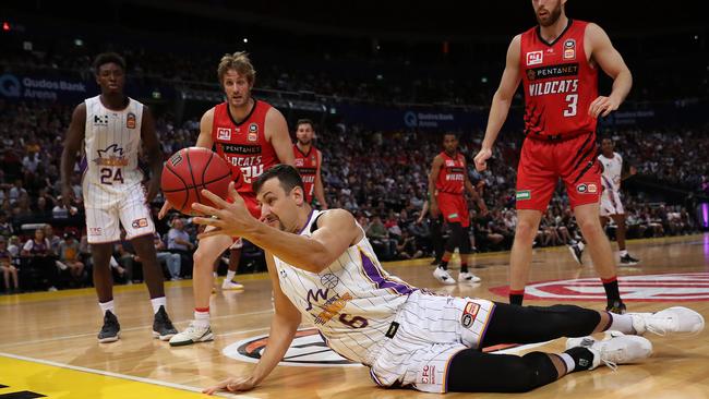 Andrew Bogut is a free agent after not re-signing with the Kings, but that could change with clarity around the upcoming 2020-21 NBL season. Picture: Brett Costello