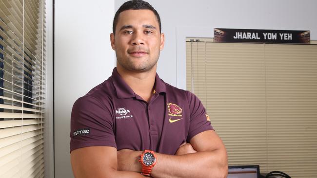 Jharal Yow Yeh talks about his life with the Broncos after retiring as a player. Pic Jono Searle.