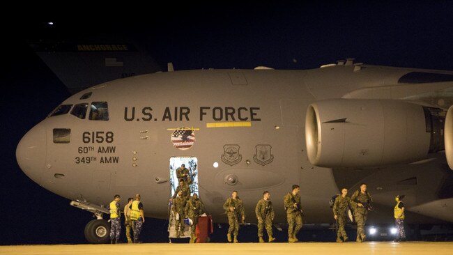 US Rotational Force Darwin. US Marines arrive at Darwin RAAF base SUPPLIED