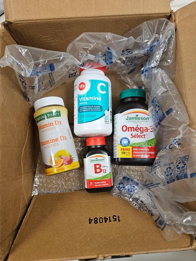 Australian Border Force officers intercepted a shipment of vitamin bottles, which actually contained pseudoephedrine tablets. Picture: Australian Border Force