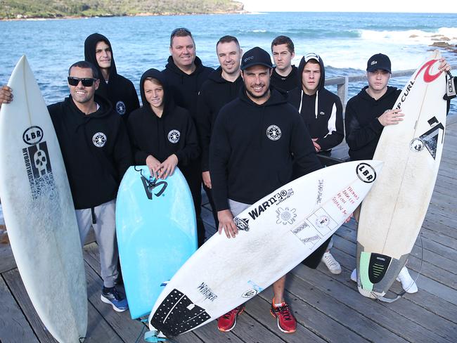 The La Perouse Board Riders Indigenous Corporation at their home surf break off Bare Island, La Perouse. The club is seeking to raise $50,000 to support junior participation  programs. (AAP IMAGE/ Danny Aarons)