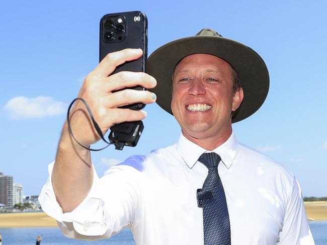 Premier Steven Miles visits the Cotton Tree Caravan Park and Labor candidate Naomi McQueen on the Sunshine Coast.  Pics Adam Head