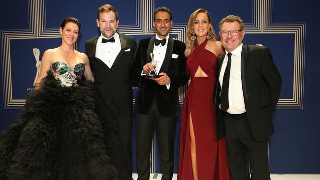 The Project’s Gorgi Coghlan, Anthony Lehmann, Waleed Aly, Carrie Bickmore and Steve Price. Picture: Julie Kiriacoudis