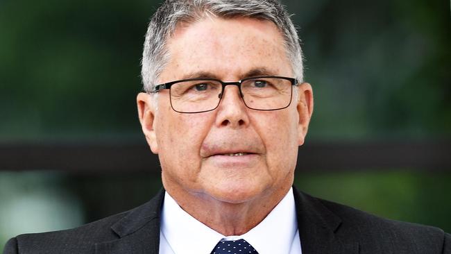 Peter Lang leaves Maroochydore Court House. Picture: Patrick Woods.