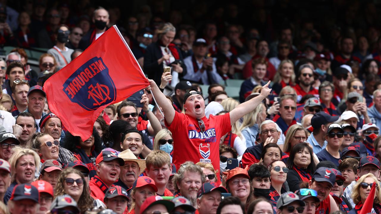 Melbourne fans will have plenty to cheer about when the Demons kick off their premiership defence. Picture: Michael Klein