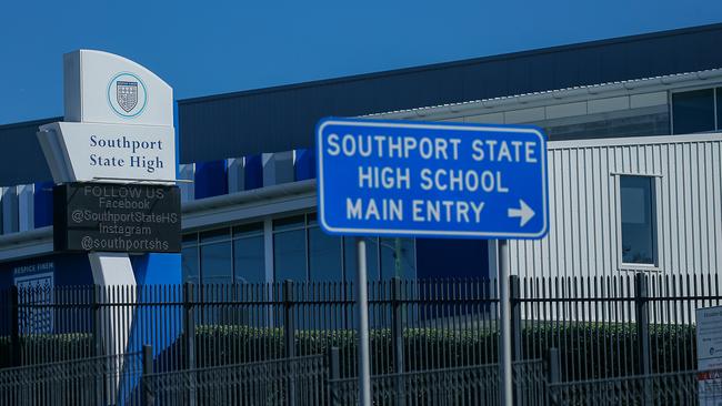 Block J at Southport State High School will undergo work to remove asbestos fibre insulation, 28 years after first discovering it. Picture: Glenn Campbell