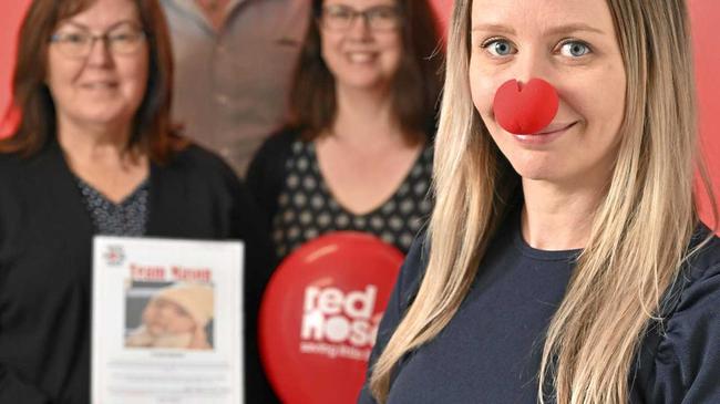 WORTHY CAUSE: Queensland Urban Utilities have been raising funds for Red Nose Day. Charmaine Hastie, Glen McGuire, Lee Smith and Rhiannon Mackle. Picture: Cordell Richardson