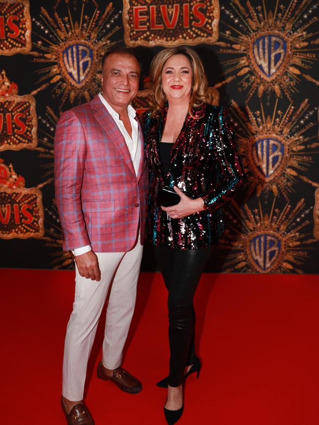 Then Premier Annastacia Palaszczuk with her partner Reza Adib on the red carpet at the Premier of ‘Elvis’ on the Gold Coast in June 2022. Picture: Scott Powick.