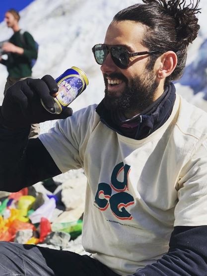 Brodie Grundy relaxes at Base Camp. pic: Instagram