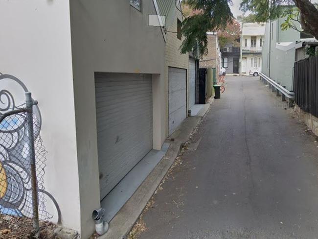 A man is accused of stalking two teenage girls down a laneway in Sydney’s inner west before committing a lewd sex act in front of them in the street. Picture: Google