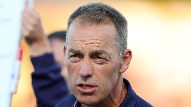 ADELAIDE, AUSTRALIA - APRIL 5: Alastair Clarkson, Senior Coach of the Kangaroos during the round four AFL match between Brisbane Lions and North Melbourne Kangaroos at Norwood Oval, on April 5, 2024, in Adelaide, Australia. (Photo by Sarah Reed/Getty Images)