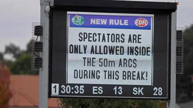 New rules were loud and clear. Picture: Andy Brownbill
