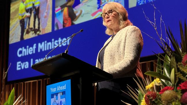 Northern Territory Chief Minister Eva Lawler says a youth justice review and getting more Territorians into work are priorities for the year ahead. Picture: Fia Walsh