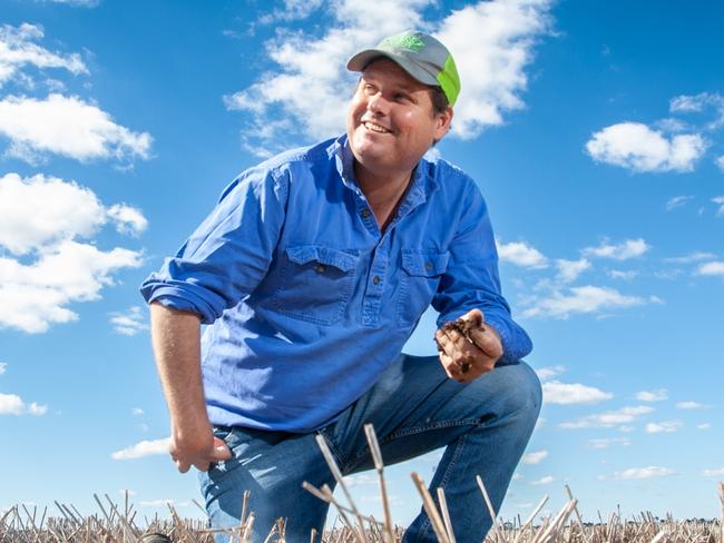Graingrower Nigel Corish at Woodland, a 3600hectare property 370km west of Brisbane. 19th May 2023. pic David Martinelli (Contact Nigel - 0409904500).