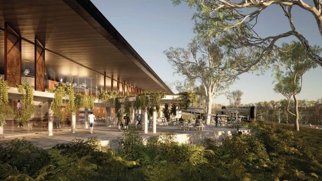 A render of the two-storey restaurant and administration building. Picture: Moreton Bay Regional Council/ DA Tracker