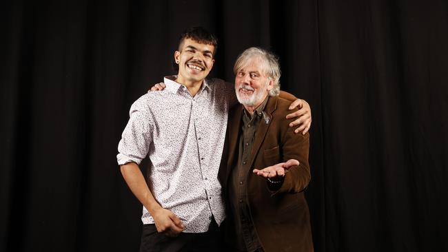 Ged Watts palawa man and Shane Howard Goanna frontman who both were guest speakers. Reconciliation Tasmania breakfast in Hobart to celebrate Reconciliation Week. Picture: Nikki Davis-Jones