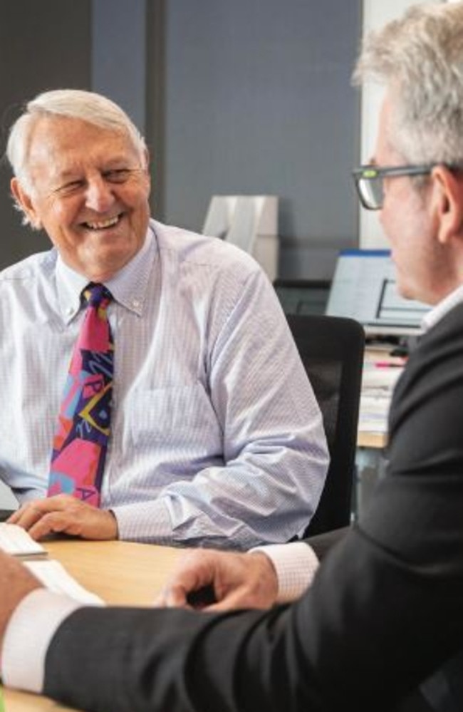 Former Northern Territory ICAC Commissioner Ken Fleming QC with NT ICAC Deputy CEO Matthew Grant. Picture: Supplied