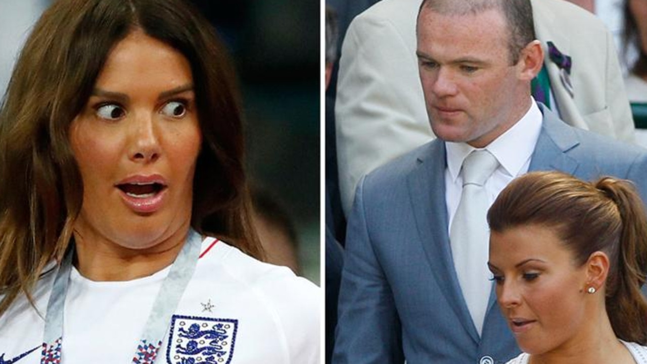 Rebekah Vardy (left) and Wayne and Coleen Rooney.