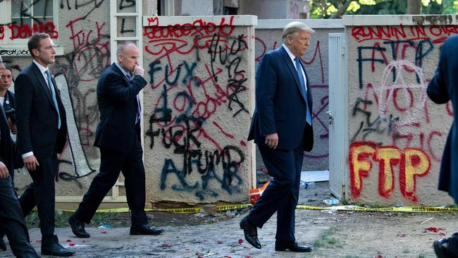 On the weekend the President said he would designate Antifa a terrorist organisation. Picture: Brendan Smialowski/AFP