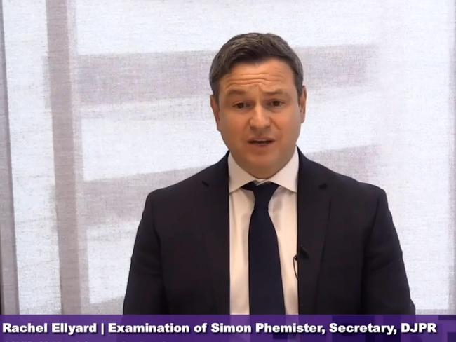 Simon Phemister gives evidence at the inquiry.