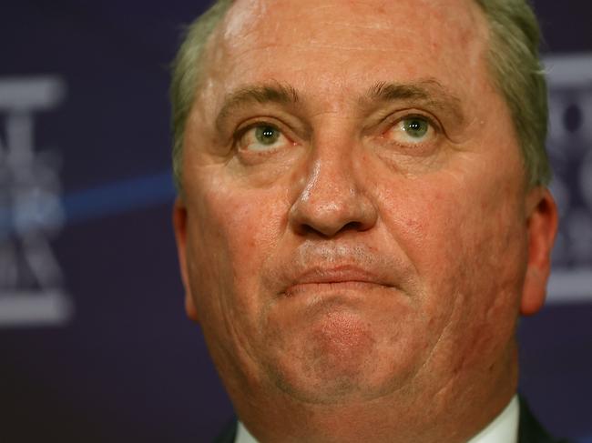 CANBERRA, AUSTRALIA NewsWire Photos SEPTEMBER 3, 2021: Deputy Prime Minister Barnaby Joyce addressed the National press Club for the first time since his return to the Nationals Leadership, at Parliament House in Canberra.Picture: NCA NewsWire / Gary Ramage