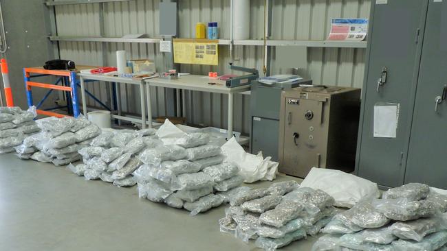 Bags of cannabis found at Port Adelaide. Picture: SA Police.