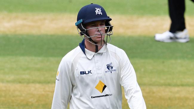 Peter Handscomb suffered a seven-ball duck.