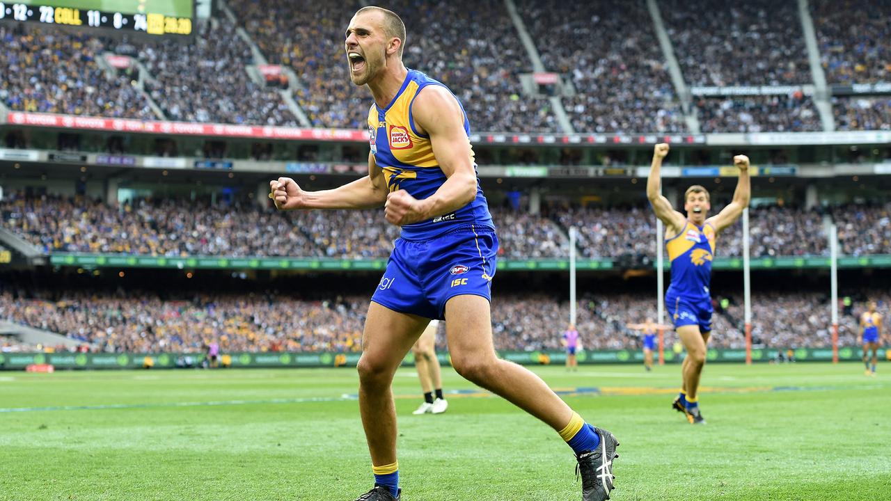 Dom Sheed game winning goal put West Coast ahead for the first time in the match.