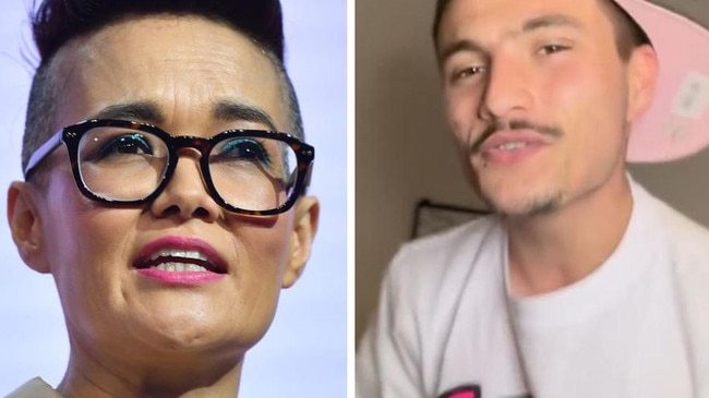 An aspiring rapper threatened to violate media personality Yumi Stynes with razor blades and rape her grandmother in an abhorrent online attack.