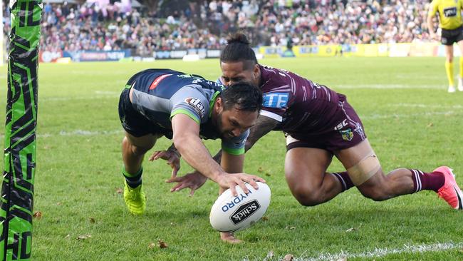 Jordan Rapana kept the Raiders in the match against Penrith.