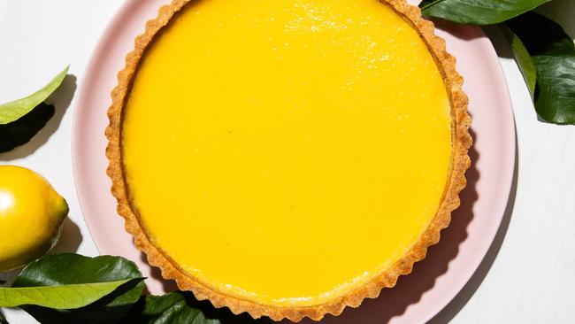 Elizabeth Hewson's lemon and lime tart. Picture: Nikki To