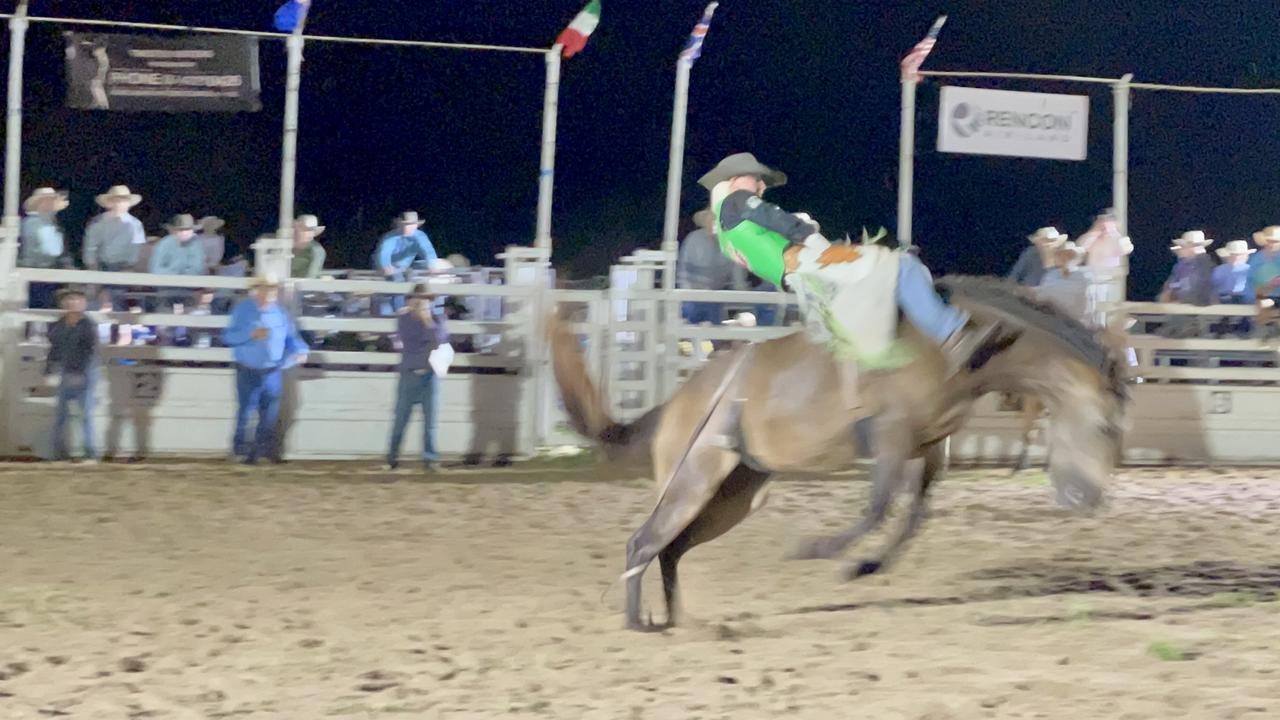 Action in the ring at the Sarina CRCA Rodeo. Photo: Janessa Ekert