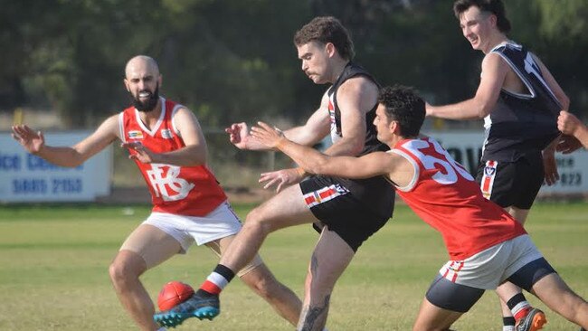 Berrigan forward Jordan Bird kicked 17 goals against Blighty. Picture: Amy Batten, Big Sky Marketing